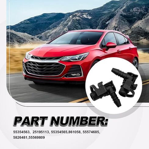 2pcs خانق صمام الخانق موصل خرطوم أنابيب المياه ، متوافق مع Chevy Cruze 2011-2016 ، Trax 2015-2021 ، Sonic 2012-2020 وما إلى ذلك ، استبدل OE# 55354565 ، 861058 ، 55354563 in Kuwait