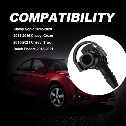 2pcs خانق صمام الخانق موصل خرطوم أنابيب المياه ، متوافق مع Chevy Cruze 2011-2016 ، Trax 2015-2021 ، Sonic 2012-2020 وما إلى ذلك ، استبدل OE# 55354565 ، 861058 ، 55354563 in Kuwait