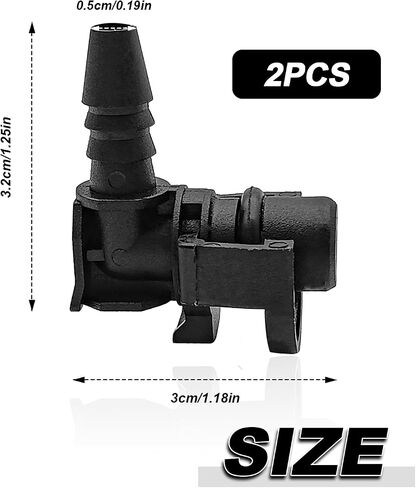 2pcs خانق صمام الخانق موصل خرطوم أنابيب المياه ، متوافق مع Chevy Cruze 2011-2016 ، Trax 2015-2021 ، Sonic 2012-2020 وما إلى ذلك ، استبدل OE# 55354565 ، 861058 ، 55354563 in Kuwait