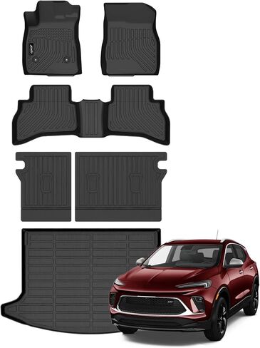 سجادات أرضية لسيارة Honda Ridgeline 2017-2024 بطانة أرضية مناسبة لجميع الأحوال الجوية، سجادة سيارة تناسب Ridgeline مقاومة للماء ومتينة لملحقات Honda Ridgeline باللون الأسود in Kuwait