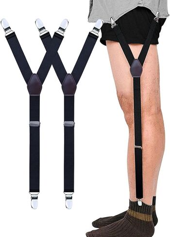 *daisysboutique* Shirt Stays Elastic Adjustable Shirt Holders with Clips Soft Smooth Tuckers For Men Women Professional in Saudi Arabia