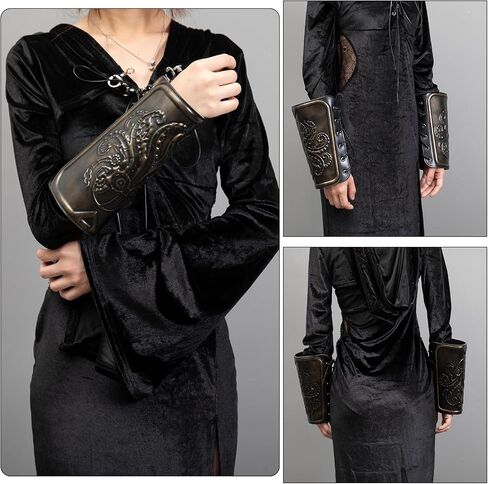 SV SENVAN 3D Octopus Bracers - Viking & Renaissance Armor Guards, Adjustable Lacing PU Forearm Armor (1pcs) in Saudi Arabia