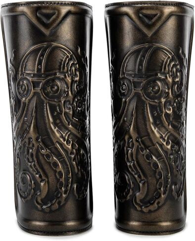SV SENVAN 3D Octopus Bracers - Viking & Renaissance Armor Guards, Adjustable Lacing PU Forearm Armor (1pcs) in Saudi Arabia