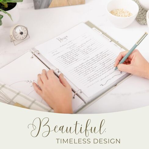 Recipe Book to Write in Your Own Recipes | Recipe Binder | Family Recipe Book Binder | Blank Recipe Books to Write In | Blank Cookbook | Blank Recipe Book | Recipe Journal | 8.5" x 11" Recipe Notebook in Saudi Arabia