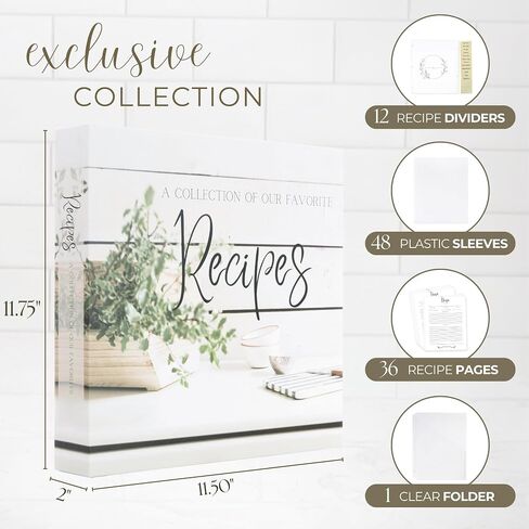 Recipe Book to Write in Your Own Recipes | Recipe Binder | Family Recipe Book Binder | Blank Recipe Books to Write In | Blank Cookbook | Blank Recipe Book | Recipe Journal | 8.5" x 11" Recipe Notebook in Saudi Arabia