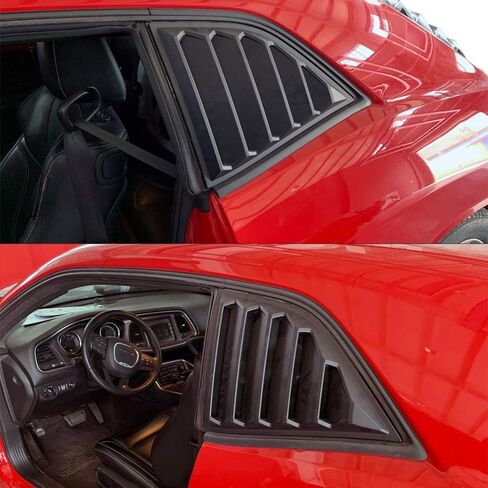 IKON MOTORSPORTS, Side Window Louvers Compatible with 2008-2023 Dodge Challenger, XE V4 Style Gloss Black Window Louver Sun Shade Rain Guard Vents 2PC, 2009 2010 2011 2018 2019 2020 in Saudi Arabia