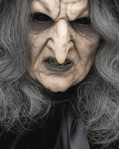 Libima Halloween Witch Mask للبالغين Witch Latex Face Stringtics Kit Old Lady Lady Mask Assume مع طلاء الوجه ولثة الروح للكرنفال Cosquerade Cosplay Party in Saudi Arabia