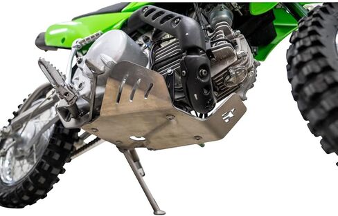 Tusk Aluminum Skid Plate Silver Compatible with Kawasaki KLX110 2002-2020/KLX110L 2010-2020/KLX110R/L 2021-2025 in Saudi Arabia