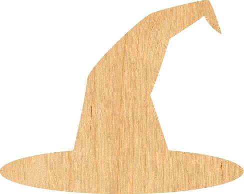 Witches Hat 1 Laser Cut Out Wood Shape Craft Supply - 4 Inch in Saudi Arabia