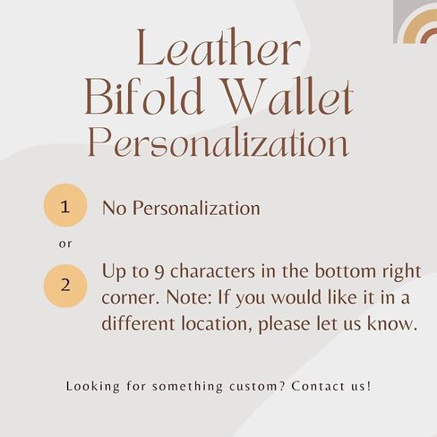 Leather Bifold Wallet with Personalization | Mens Leather Bifold Wallet | Women's Wallet | 3rd Anniversary Leather Gift | Gift or husband | Handmade Leather Wallet in Saudi Arabia