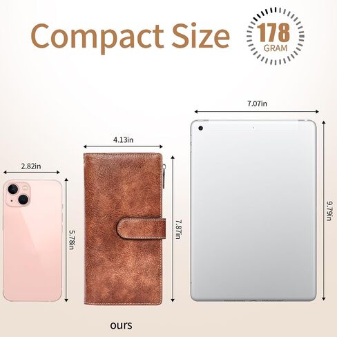 Womens Wallet RFID حظر حامل بطاقة ائتمان كبيرة السعة الطويلة للمحافظات الطويلة للنساء مع نافذة معرف الجيب المعصم in Kuwait