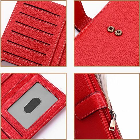 Womens Wallet RFID Blocking Large Capacity Credit Card Holder Long Purses for Women with Wristlet Pocket ID Window in Saudi Arabia