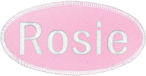 Rosie Oval Uniform-Workshirt Patches. White with Red Border in Saudi Arabia