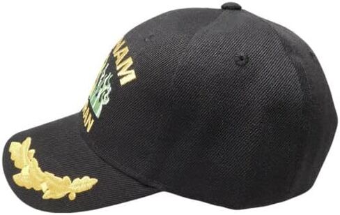 Trade Winds Vietnam Veteran Cap with Flame Retired Army Military Vet Baseball Black Cap Hat in Saudi Arabia