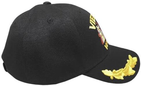 Trade Winds Vietnam Veteran Cap with Flame Retired Army Military Vet Baseball Black Cap Hat in Saudi Arabia