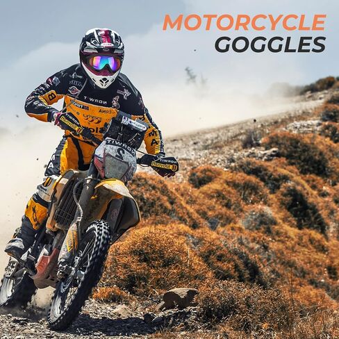 نظارات الدراجات النارية نظارات ركوب الدراجات النارية 3 زوج زوج التراب دراجة ATV التزلج Motocross ركوب أحواض الحشوة UV حماية الغبار مقاوم للرياح للرجال in Kuwait