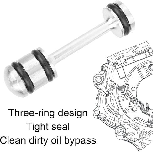 Aluminum Oil Diverter Barbell, Compatible with Gen III & IV Engines LS1 LS3 LS2 LS6 L92 L99 L33 LQ4 LQ9 4.8L 5.3L 5.7L 6.0L 6.2L LS Performance Parts Oil Billet Diverter Barbell (Black, Silver) in Saudi Arabia