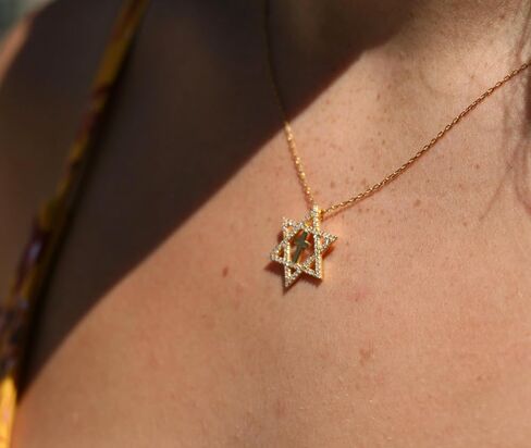 Alef Bet by Paula Star of David and Cross Sparkling Necklace in Saudi Arabia