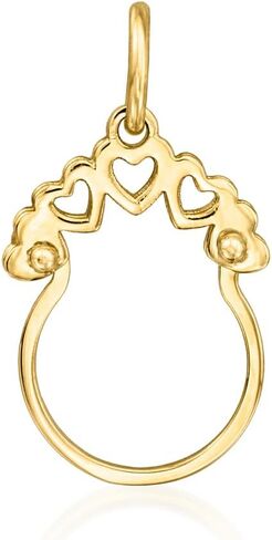 Ross-Simons Italian 14kt صفراء الذهب قلب حامل القلادة in Saudi Arabia