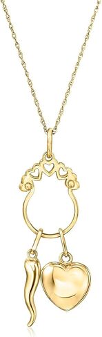 Ross-Simons Italian 14kt صفراء الذهب قلب حامل القلادة in Saudi Arabia