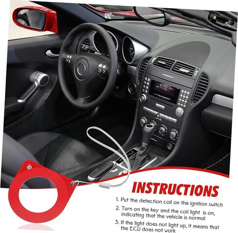 2pcs Automotive ECU Induction Test Coil Security System Key Detection Cards Compatible Car for Theft Prevention and Diagnostics in Saudi Arabia