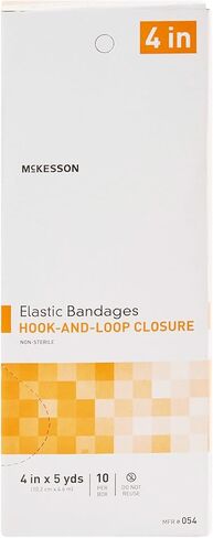 McKesson Elastic Bandage, Non-Sterile, Hook and Loop Closure, 4 in x 5 yds, 10 Count, 1 Pack in Saudi Arabia