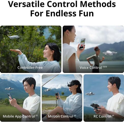 DJI Neo Drone 4K UHD Mini Quadcopter with 3 Battery Combo for Adults, 135g, Self Flying that Follows You, Palm Takeoff, AI Subject Tracking, QuickShots, Controller-Free Bundle w/Deco Gear Accessories in Saudi Arabia