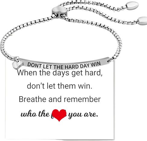 Remember Who The You Are Motivational Tube Bracelet For Women, Adjustable Hand Bradied Wrap Stainless Steel To My Daughter/Best Friend Inspirational Gifts Teen Girls Jewelr… in Saudi Arabia