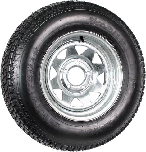 eCustomrim 2-Pack Trailer Tire On Rim ST205/75D14 14 in. Load Range C 5 Lug Galvanized Spoke Wheel - 2 Year Warranty w/Free Roadside in Saudi Arabia