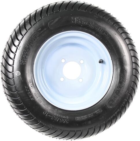 eCustomrim 2-Pack Trailer Tires On Rims 205/65-10 20.5X8.0-10 Load Range C 4 Lug White Wheel - 2 Year Warranty w/Free Roadside in Saudi Arabia