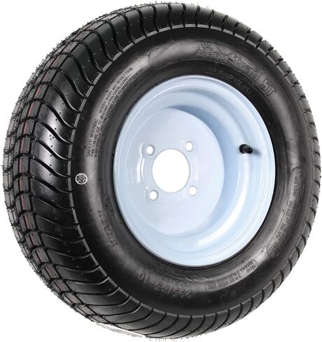 eCustomrim 2-Pack Trailer Tires On Rims 205/65-10 20.5X8.0-10 Load Range C 4 Lug White Wheel - 2 Year Warranty w/Free Roadside in Saudi Arabia