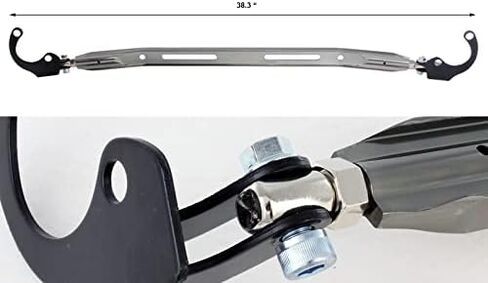 شريط Strut Hyperspeed الأمامي+الخلفي+الجزء العلوي+البرج السفلي بار 4PCS CNC الألومنيوم الملاءمة لهوندا Civic/CRX/Civic del Sol من أجل acura integra ، استبدال السيارات (جميع 4pcs w/23 "الخلفية السفلى ، gunmetal) in Kuwait