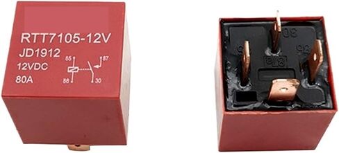 Waterproof Heavy Duty Relay 4/5Pin DC 24V 12V 80A Headlamp Automotive Car Relay(Red 80A 12V 5Pin) in Saudi Arabia