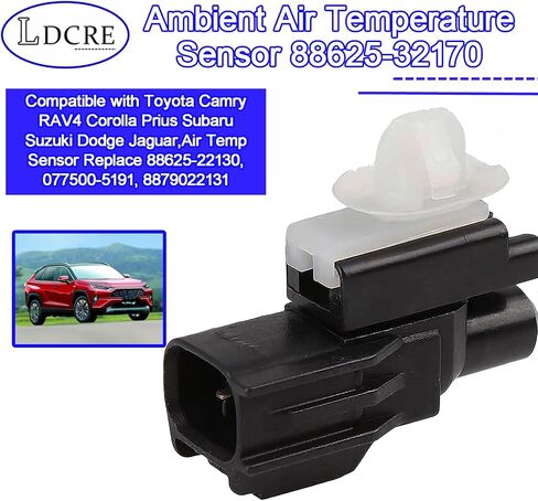 Ambient Air Temperature Sensor 88625-32170,Compatible with Toyota Camry RAV4 Corolla Prius Subaru Suzuki Dodge Jaguar,Air Temp Sensor Replace 88625-22130, 077500-5191, 8879022131 in Saudi Arabia