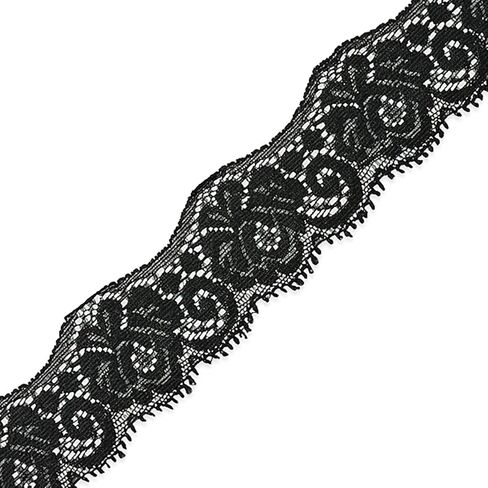 Trims by the Yard Samantha 1 1/2" Stretch Raschel Lace Fuchsia | (10 Yard Cut) Trim in Saudi Arabia