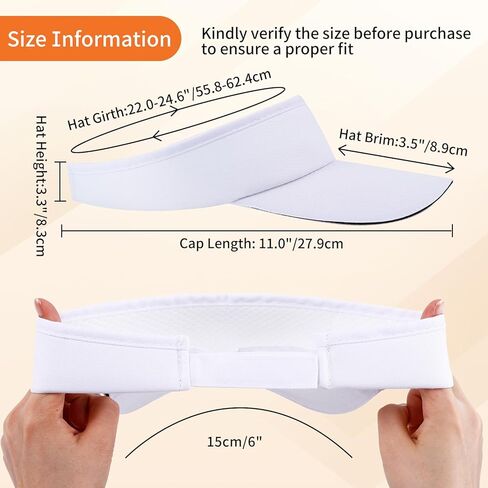 10 Pcs Sun Visor Hats,Adjustable UV Protection Caps,Unisex Visors,Empty Top Sun Visor Cap for Beach Tennis Baseball in Kuwait