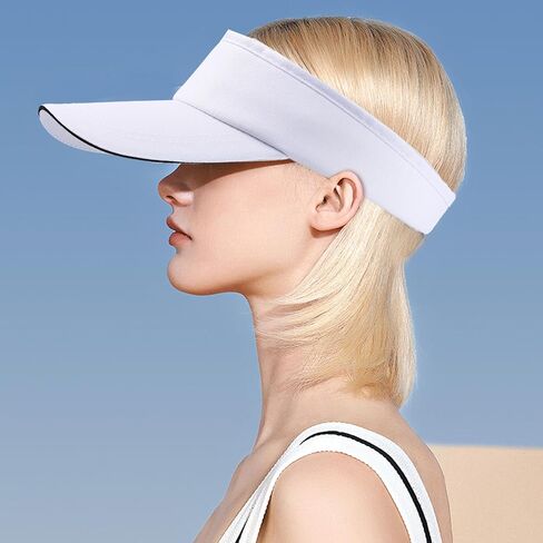 10 Pcs Sun Visor Hats,Adjustable UV Protection Caps,Unisex Visors,Empty Top Sun Visor Cap for Beach Tennis Baseball in Kuwait
