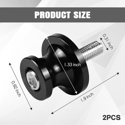 2pcs 8mm m8 × 1.5 انزلاقات الذراع المتأرجحة للدراجة النارية ، مسامير حامل ذراع ألومنيوم CNC ، متوافقة مع Z800 Z1000 ZX10R ZX6R CBR 600RR GSR 750 GSXR750 GSXR1000 S1000RR in Saudi Arabia