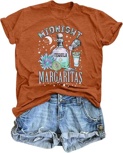 Midnight Margaritas Shirt Women Halloween Witches Shirt Novelty Graphic Witchy Party Tees Practical Magic Shirt in Kuwait