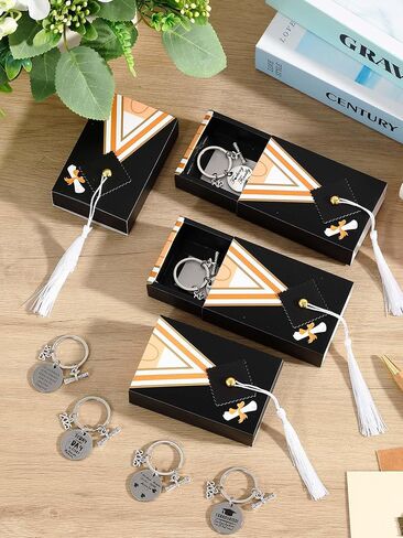 Taiyin 16 Pcs Class of 2024 Graduation Keychains Graduation Gifts Inspirational Graduation Keychains Stainless Steel Key Ring Appreciation Gift Ideas with Gift Box for Students in Saudi Arabia