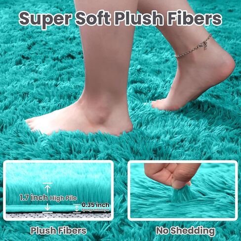 8x10 Area Rugs for Living Room Rug: Soft Fluffy Shag Gray Rugs for Bedroom, Non-Slip Large Fuzzy Plush Rug Indoor Floor Carpet for Nursery Kids Boys Girls Room, Dorms, Playroom, Modern Home Decor in Saudi Arabia