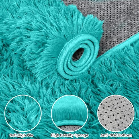 8x10 Area Rugs for Living Room Rug: Soft Fluffy Shag Gray Rugs for Bedroom, Non-Slip Large Fuzzy Plush Rug Indoor Floor Carpet for Nursery Kids Boys Girls Room, Dorms, Playroom, Modern Home Decor in Saudi Arabia
