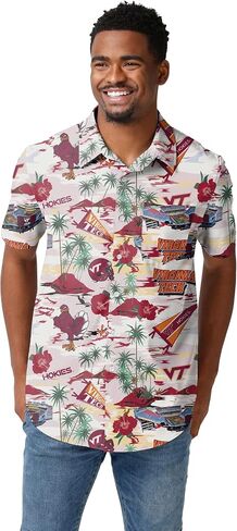 FOCO Alabama Crimson Tide NCAA Mens Thematic Stadium Print Button Up Shirt in Saudi Arabia