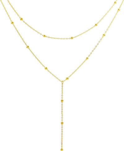 Layered Necklaces for Women,14K Gold Plated Necklace for Women Dainty Cross Pearl Shell Starfish Pendant Necklaces Stack Adjustable Non Tarnish Trendy Jewelry in Saudi Arabia