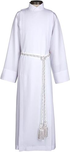 Needzo White Gethsemane Cincture - 158 Inches L, 100% Polyester, Gold Thread Detail in Saudi Arabia