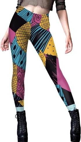 Halloween Costumes Leggings for Women Skull Ghost Spooky Pumpkin Orange Striped Legging High Waist Tight Yoga Pants in Kuwait