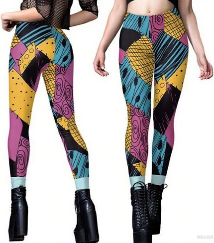 Halloween Costumes Leggings for Women Skull Ghost Spooky Pumpkin Orange Striped Legging High Waist Tight Yoga Pants in Kuwait
