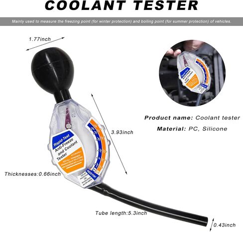 ملحق Toolant Tester ، نوع الاتصال الهاتفي المضاد للتجميد هيومتر مكثف بطارية الكثافة السائل ، أداة إصلاح السيارات عالية الدقة للتجميد لبرودة إيثيلين غليكول سائل تبريد in Saudi Arabia