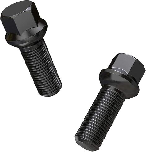 20pcs مسامير العروة السوداء الممتدة 14x1.5 (طول سرق 33 ملم - لا يمثل طول OEM ، مقعد نصف قطر الكرة) متوافق مع Audi TT A3 A4 S4 S5 A6 S6 A7 B5 B6 B7 Volkswagen Jetta Golf GTI GTI R32 PASSAT CC BEETLE in Saudi Arabia
