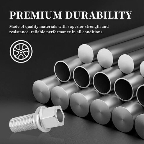 5PCS M14x1.5 Wheel Studs OEM#WHT001812,Alloy Steel 27mm Shank Length Lug Bolts Compatible with Audi Seat Skoda VW,Professional Ball Seat Wheel Bolts Replace Lug Studs Car Accessories in Saudi Arabia